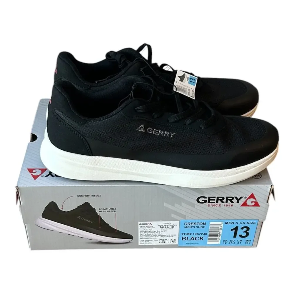 Gerry Men's Creston Shoe, Lightweight, Lace Up, Black, Size 13